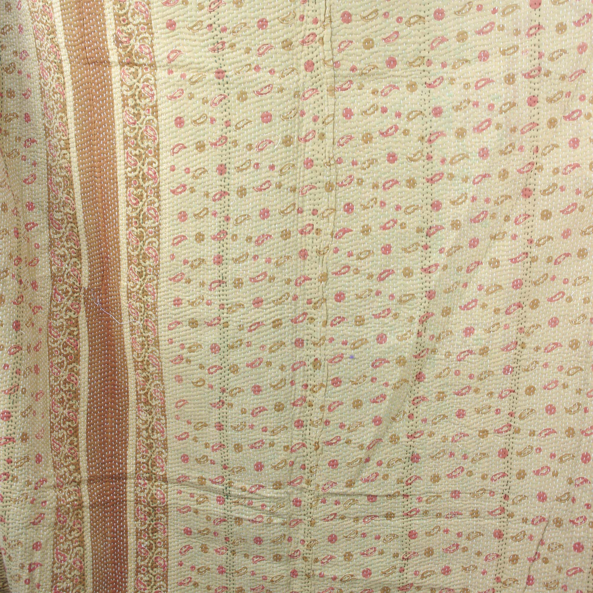 Vintage Patchwork Indian Pink Kantha Quilt VK 1085