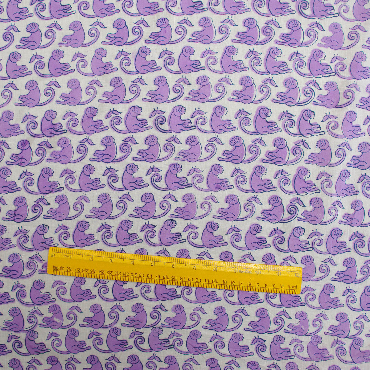 Lilac Monkey Animal Pattern 100% Cotton Fabric Design 165