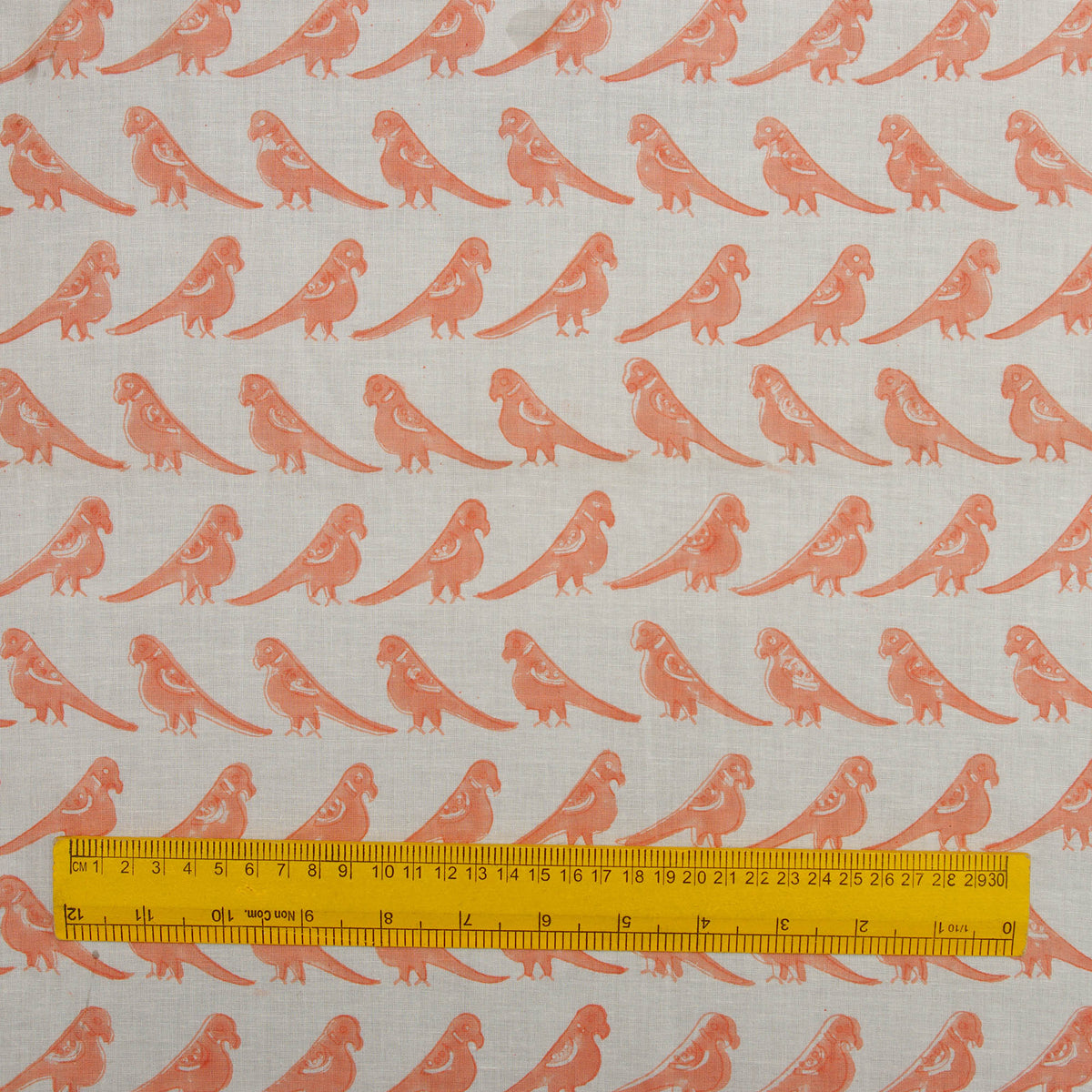 Block Print Parrot Bird Pattern 100 % Cotton Fabric Design 168