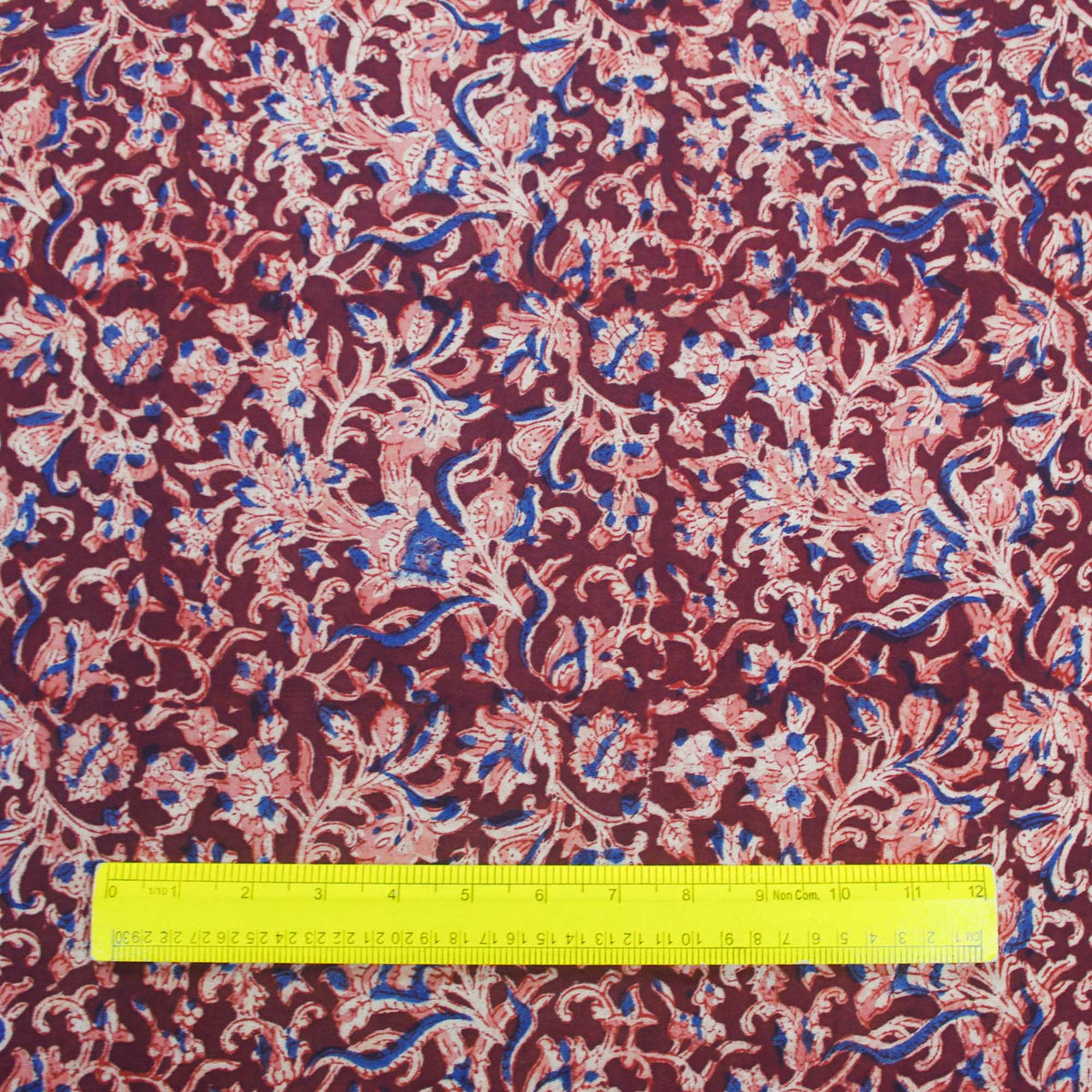 Kalamkari Brown Hand Block Printed Upholstery Fabric -Design 414