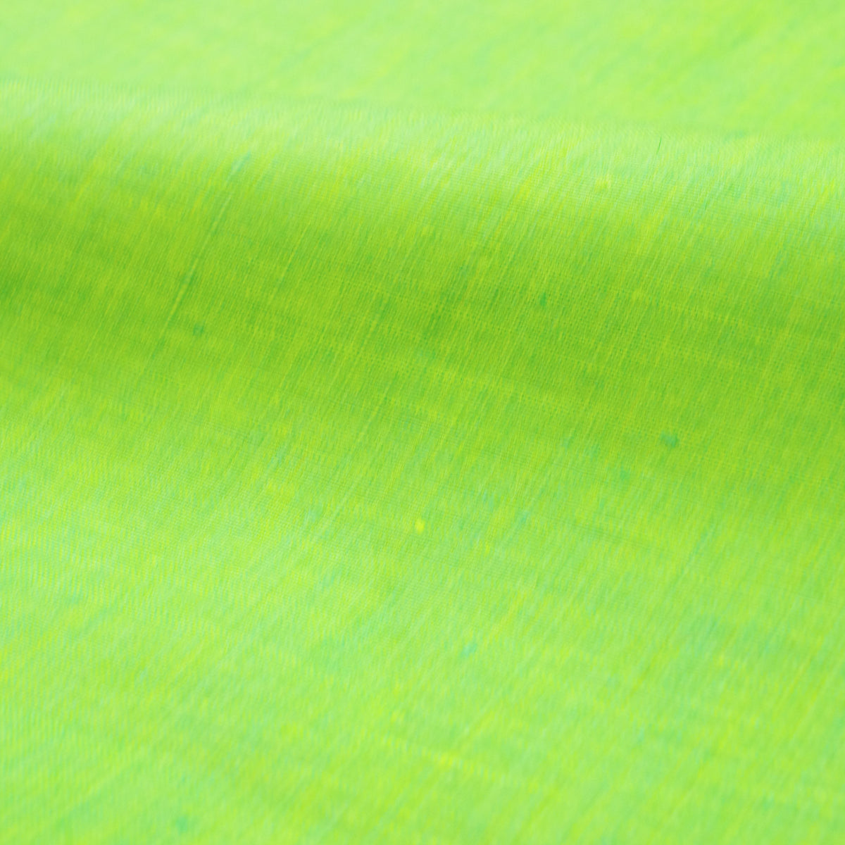 Washed Plain Pure Linen Fabric (Width 58'') - Lime Green