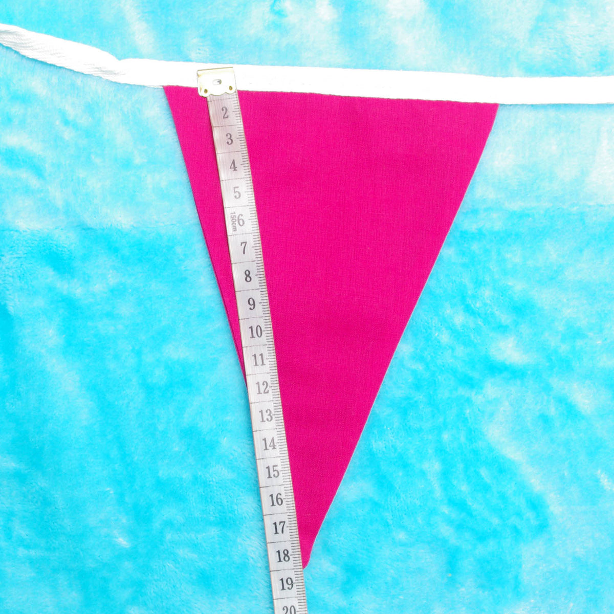 Bunting Banner aus hellem, einfarbigem, doppellagigem Regenbogenstoff, 3 m / 5 m / 10 m