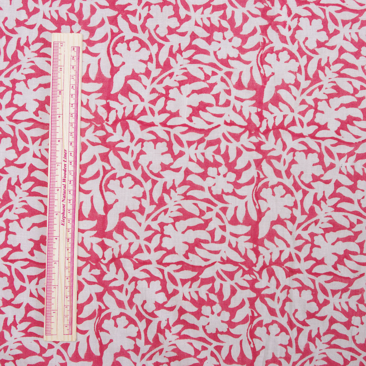 Indian Hand Block Print Red Floral Jaal 100% Baumwolle Damen Kleid Stoff Design 37