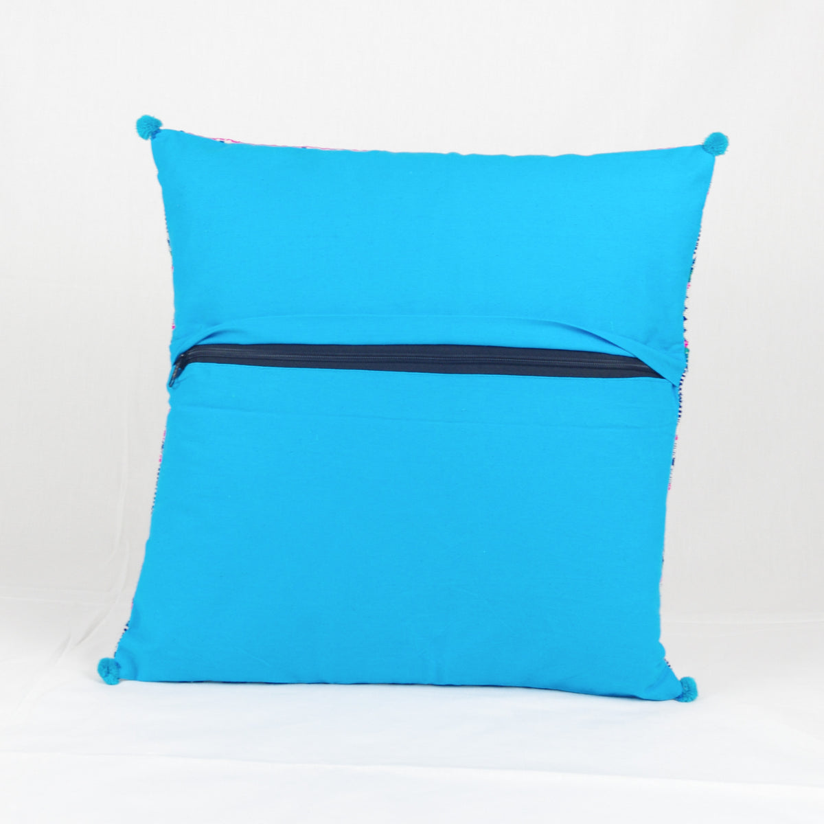Bohemian Handloom Cotton Cushion Cover - Blue