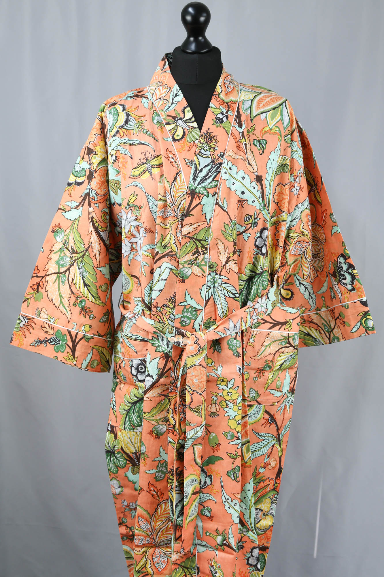 Poppy Flowers Cotton Kimono Robe – Sea Marie Designs