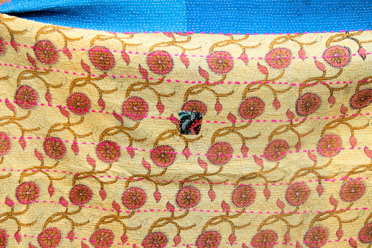 Vintage Patchwork Indian Kantha Quilt VK1006