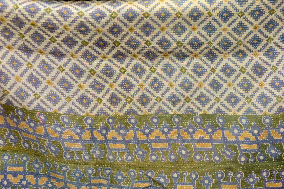 Vintage Patchwork Indian Kantha Quilt VK1010