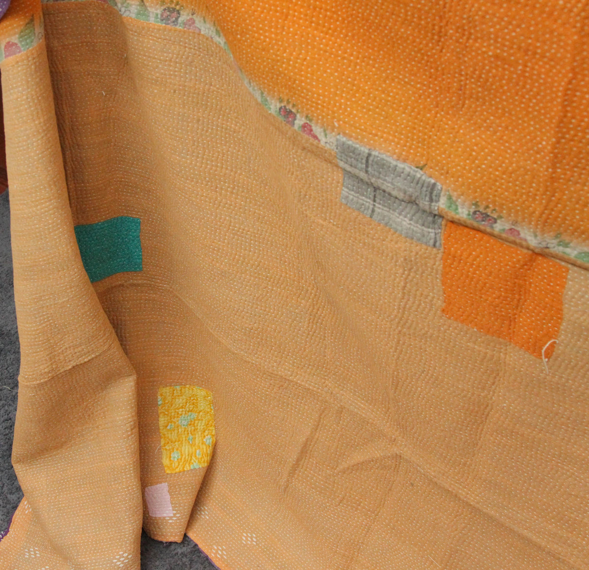 Vintage Patchwork Indian Kantha Quilt VK1017