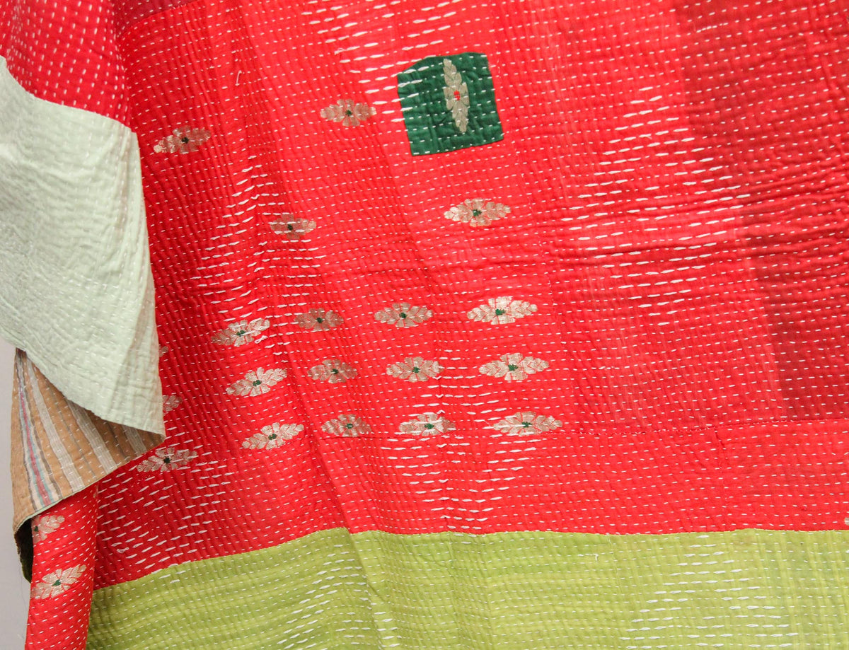 Vintage Patchwork Indian Kantha Quilt VK1022