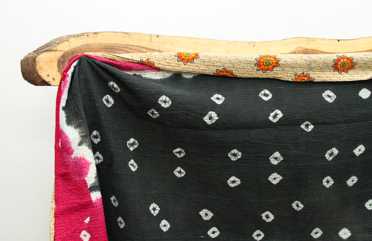 Vintage Patchwork Indian Kantha Quilt VK1035