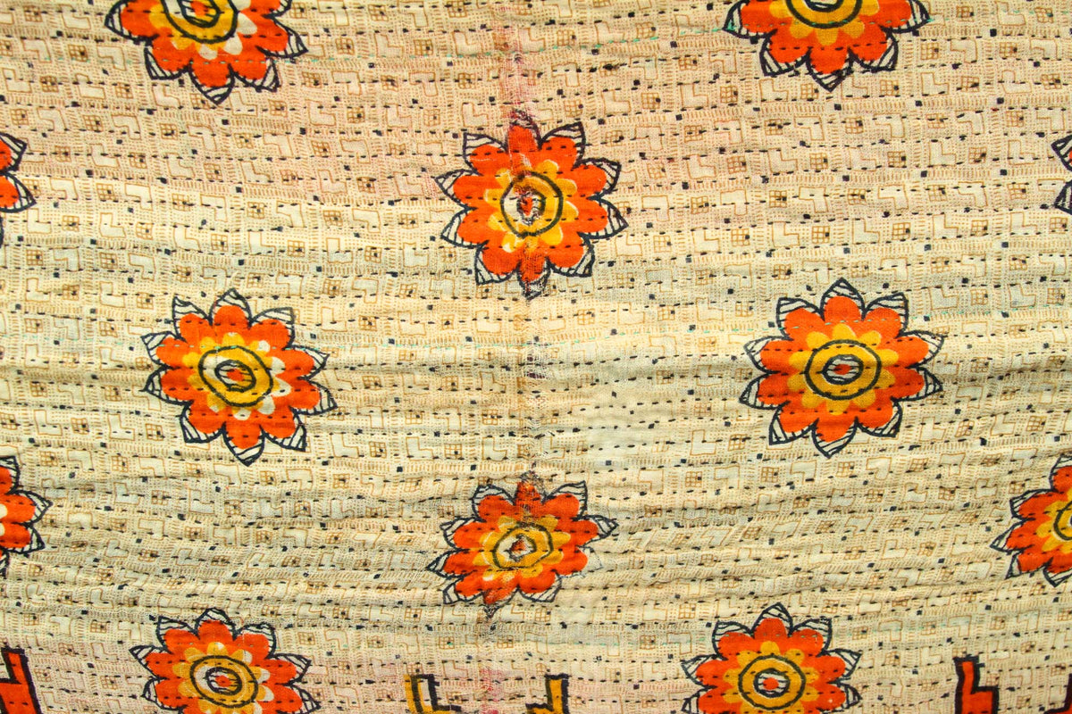 Vintage Patchwork Indian Kantha Quilt VK1035
