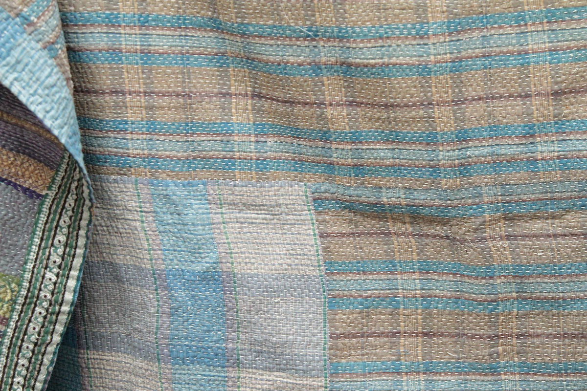 Vintage Patchwork Indian Kantha Quilt VK1048
