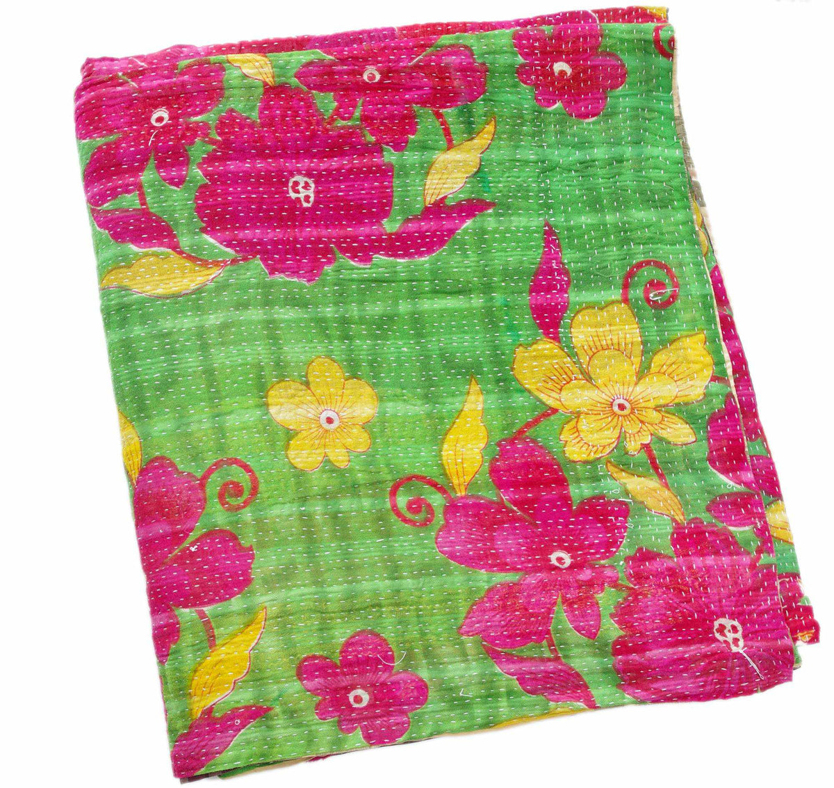 Vintage Patchwork Indian Kantha Quilt VK 20 (4 )-Kantha Decor