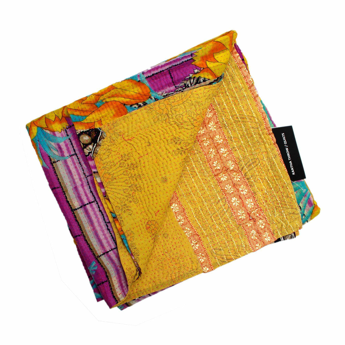 Vintage Patchwork Indian Kantha Quilt VK 25 (18)-Kantha Decor